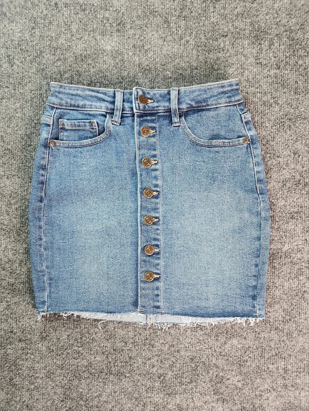 Guess Jean Button Up Skirt Womens Size Small 90s Y2k Vintage